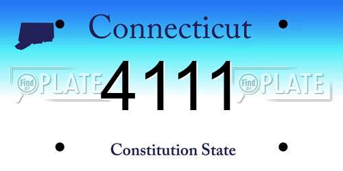 4111 Connecticut License Plate