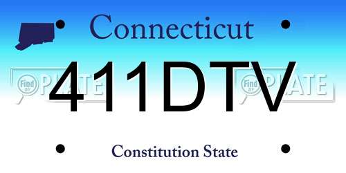 411DTV Connecticut License Plate
