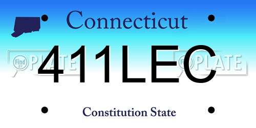 411LEC Connecticut License Plate