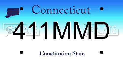411MMD Connecticut License Plate