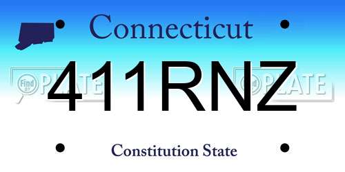 411RNZ Connecticut License Plate