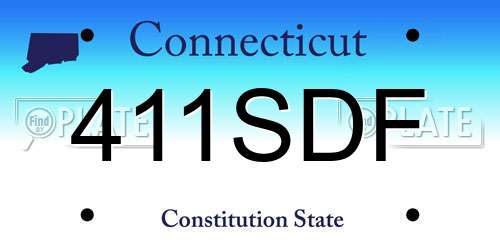 411SDF Connecticut License Plate