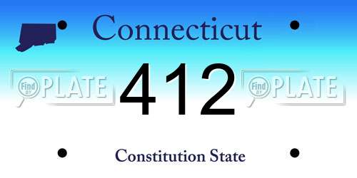 412 Connecticut License Plate