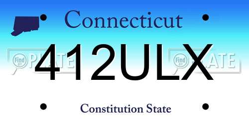 412ULX Connecticut License Plate