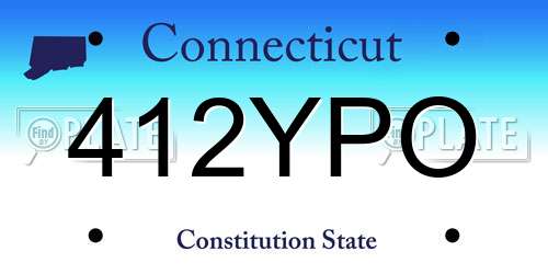 412YPO Connecticut License Plate