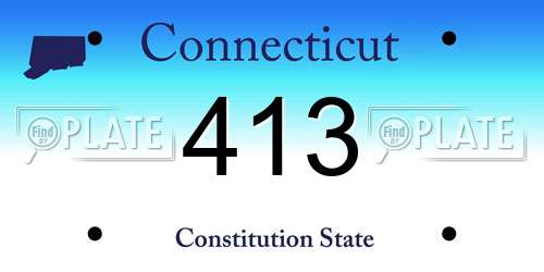 413 Connecticut License Plate