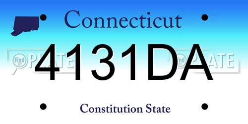 4131DA Connecticut License Plate