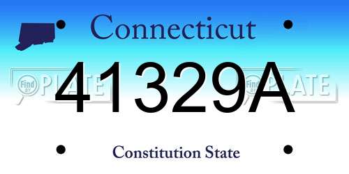 41329A Connecticut License Plate