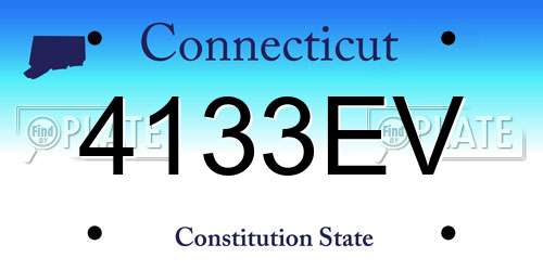 4133EV Connecticut License Plate