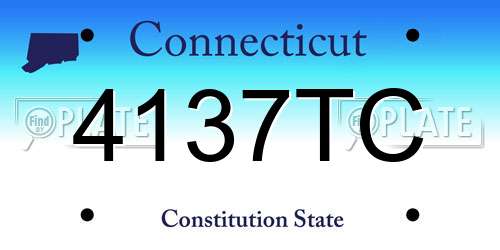 4137TC Connecticut License Plate