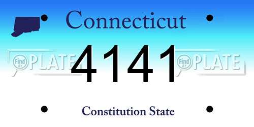 4141 Connecticut License Plate
