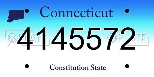 4145572 Connecticut License Plate