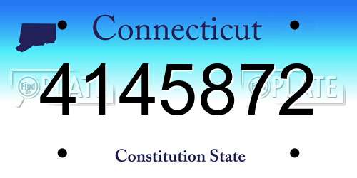 4145872 Connecticut License Plate