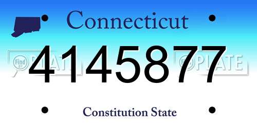 4145877 Connecticut License Plate