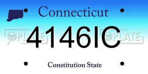 4146IC Connecticut License Plate