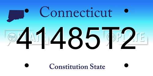41485T2 Connecticut License Plate