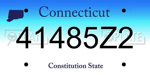 41485Z2 Connecticut License Plate