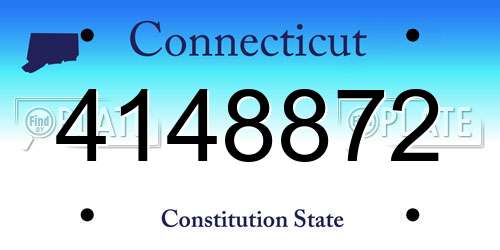 4148872 Connecticut License Plate