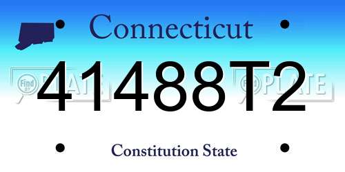 41488T2 Connecticut License Plate