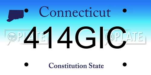 414GIC Connecticut License Plate