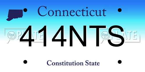414NTS Connecticut License Plate
