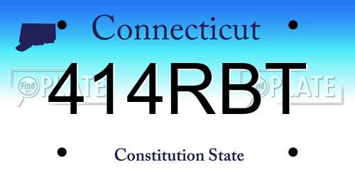 414RBT Connecticut License Plate