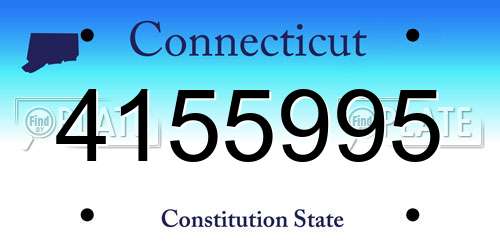 4155995 Connecticut License Plate