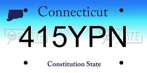 415YPN Connecticut License Plate