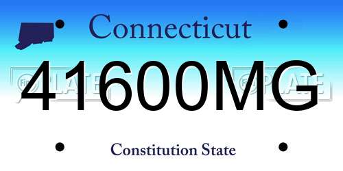 41600MG Connecticut License Plate
