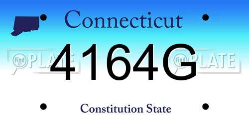 4164G Connecticut License Plate