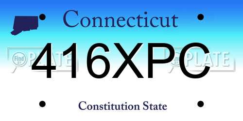 416XPC Connecticut License Plate