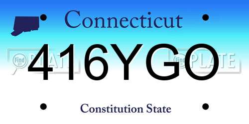416YGO Connecticut License Plate