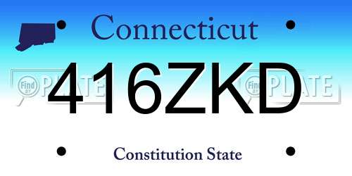 416ZKD Connecticut License Plate