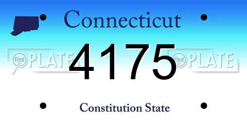 4175 Connecticut License Plate