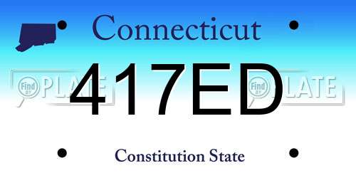 417ED Connecticut License Plate
