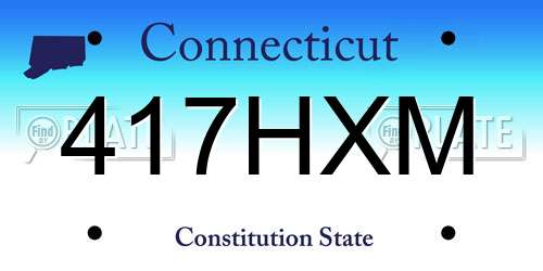 417HXM Connecticut License Plate