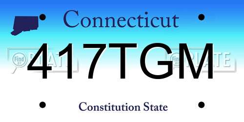 417TGM Connecticut License Plate