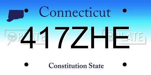 417ZHE Connecticut License Plate