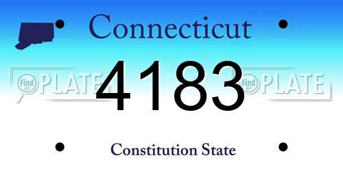 4183 Connecticut License Plate