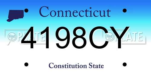 4198CY Connecticut License Plate