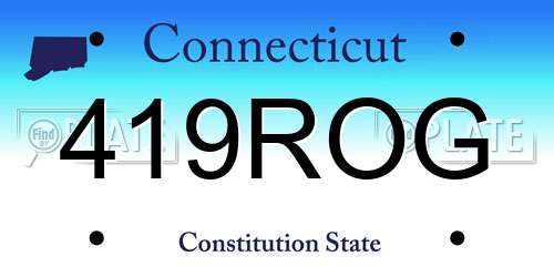 419ROG Connecticut License Plate