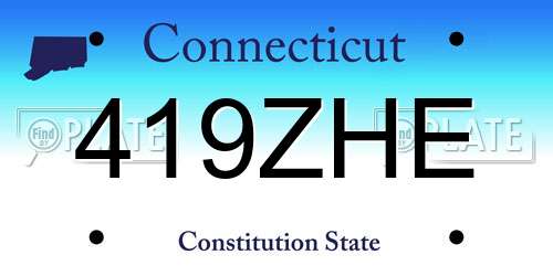 419ZHE Connecticut License Plate