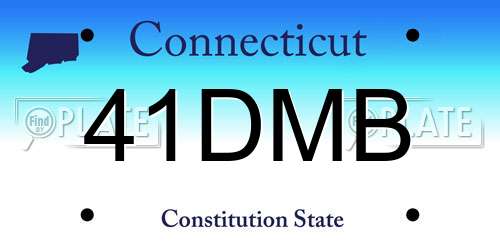 41DMB Connecticut License Plate
