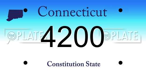 4200 Connecticut License Plate