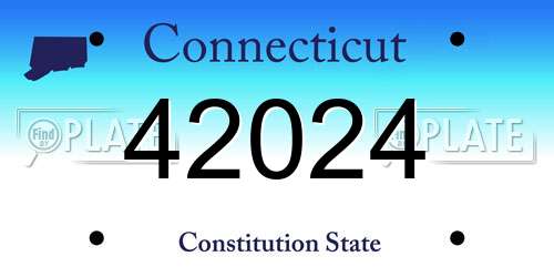 42024 Connecticut License Plate