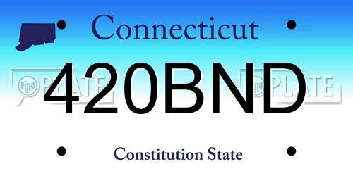 420BND Connecticut License Plate