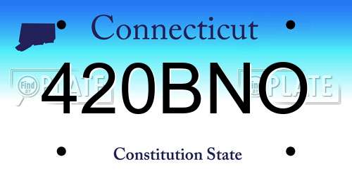 420BNO Connecticut License Plate