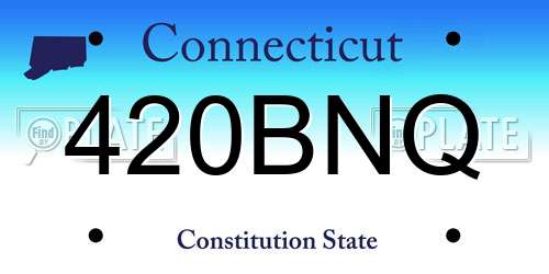 420BNQ Connecticut License Plate
