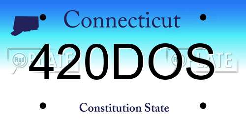 420DOS Connecticut License Plate
