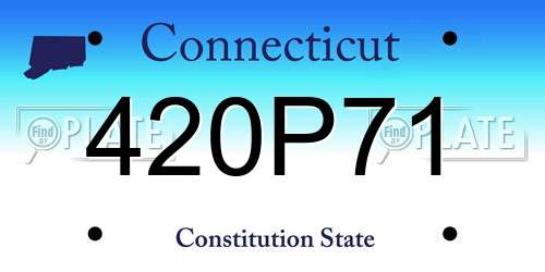 420P71 Connecticut License Plate